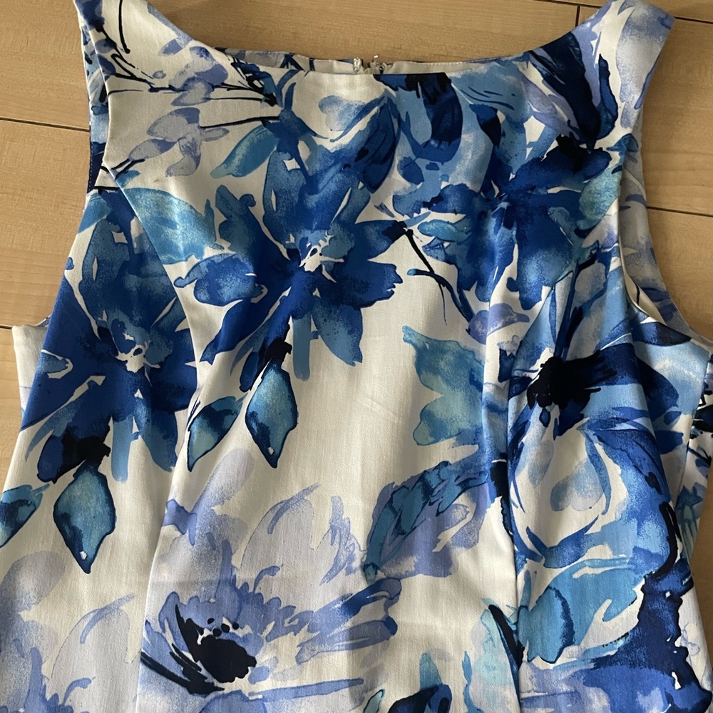 Chaps Blue Floral Dress (035)